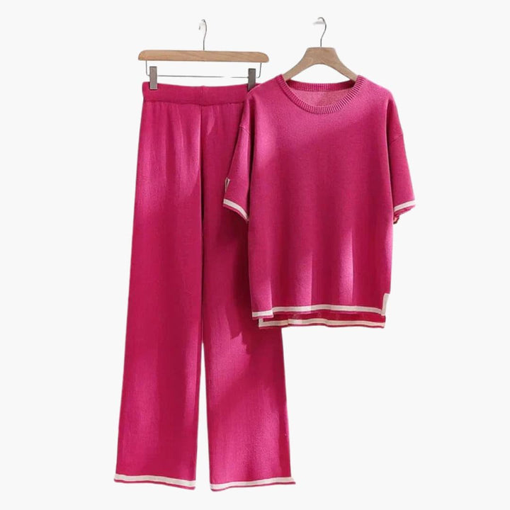 Celine | Casual and Chic Knit Set with Short Sleeves