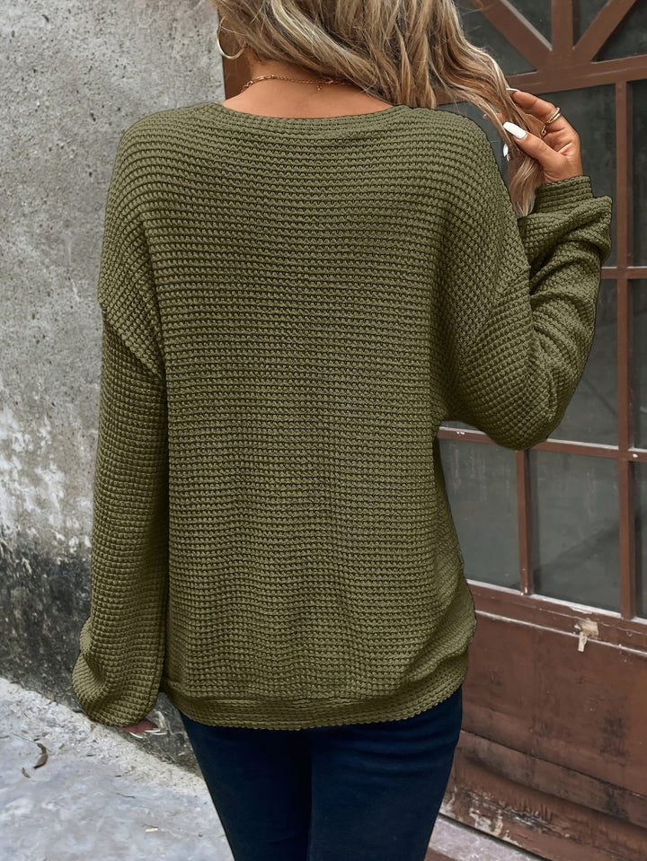 Martina | Stylish and Cozy Women's Waffle Knit Sweater