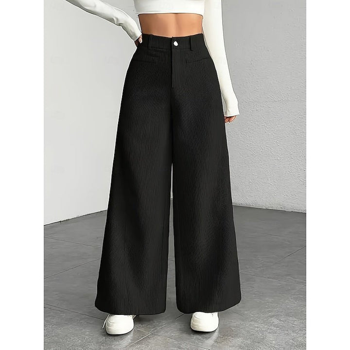 Simone | Modern High-Waisted Wide-Leg Pants with Elegant Silhouette