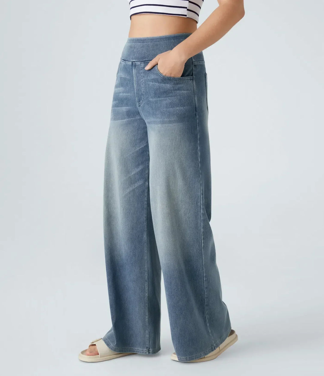 Evelyn Comfortable High-Waist Pants, view 2 - Elena Harper