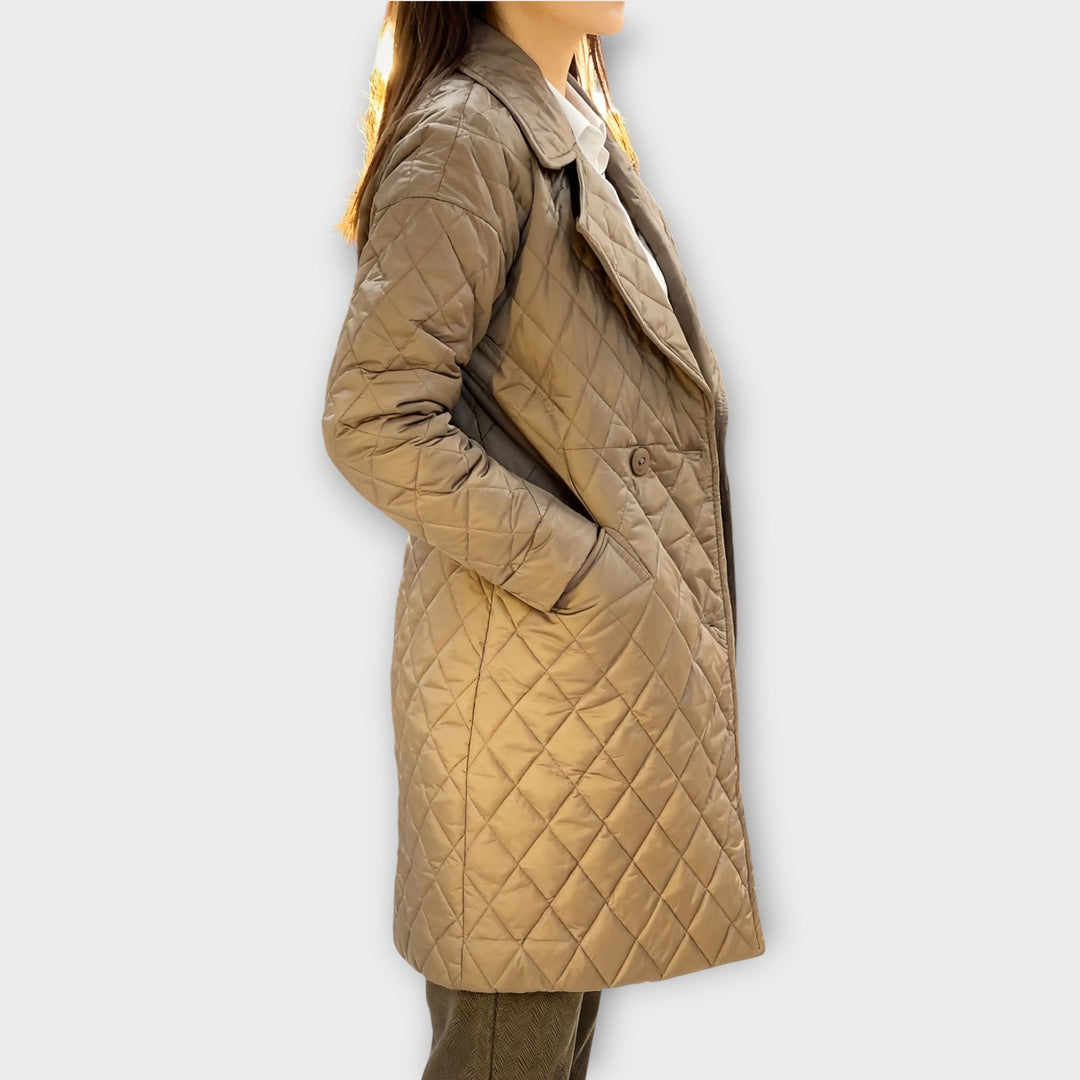 Classic Mid-Length Quilted Winter Coat