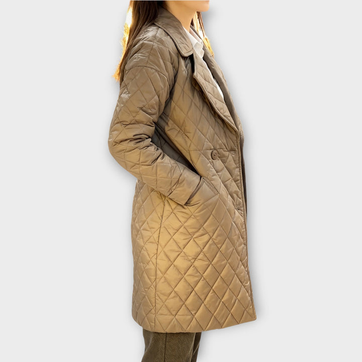 Classic Mid-Length Quilted Winter Coat