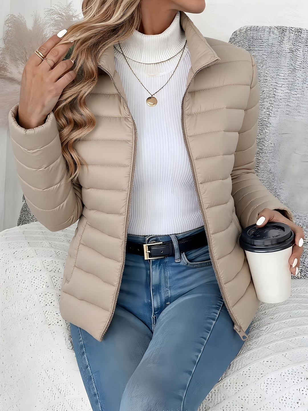 Juliette - Elegant Puffer Jacket with High Collar