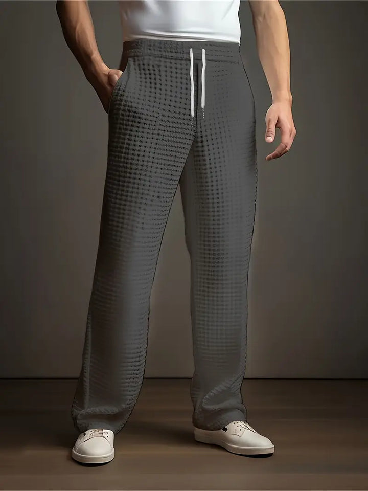 Salvatore Relaxed Textured Pants, view 6 - Elena Harper
