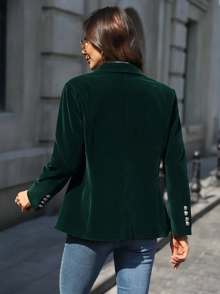 Sandrine - Elegant Velvet Blazer with Buttons