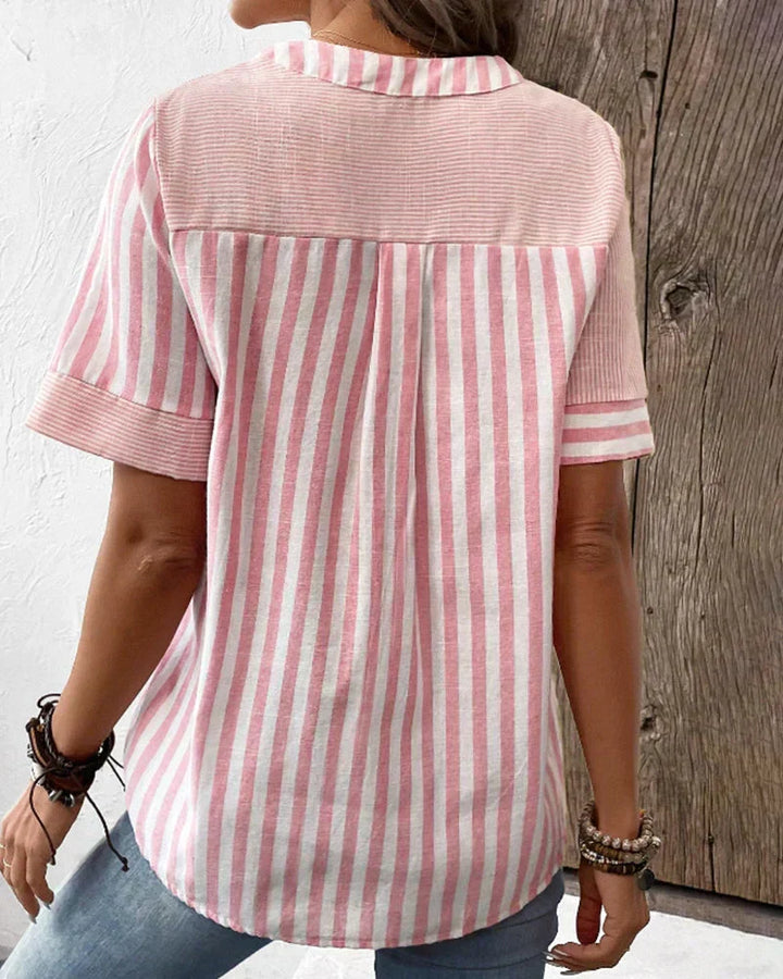 Sandra Classic Striped Top - Elena Harper