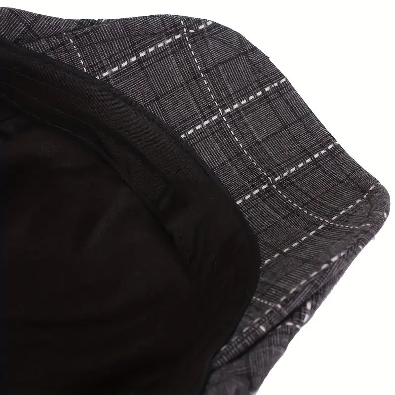 Checklyn Stylish Hat with Check Pattern, view 9 - Elena Harper