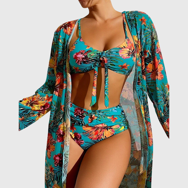 Women's Stylish Halter Bikini Swimsuit Set