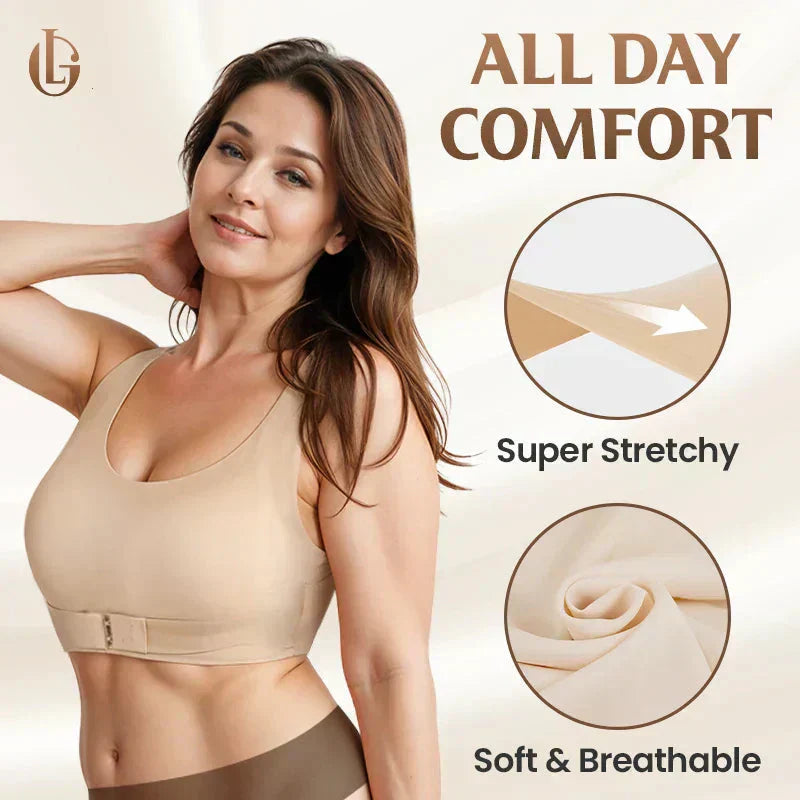 Comfortable Women's Bra with Crossed Straps