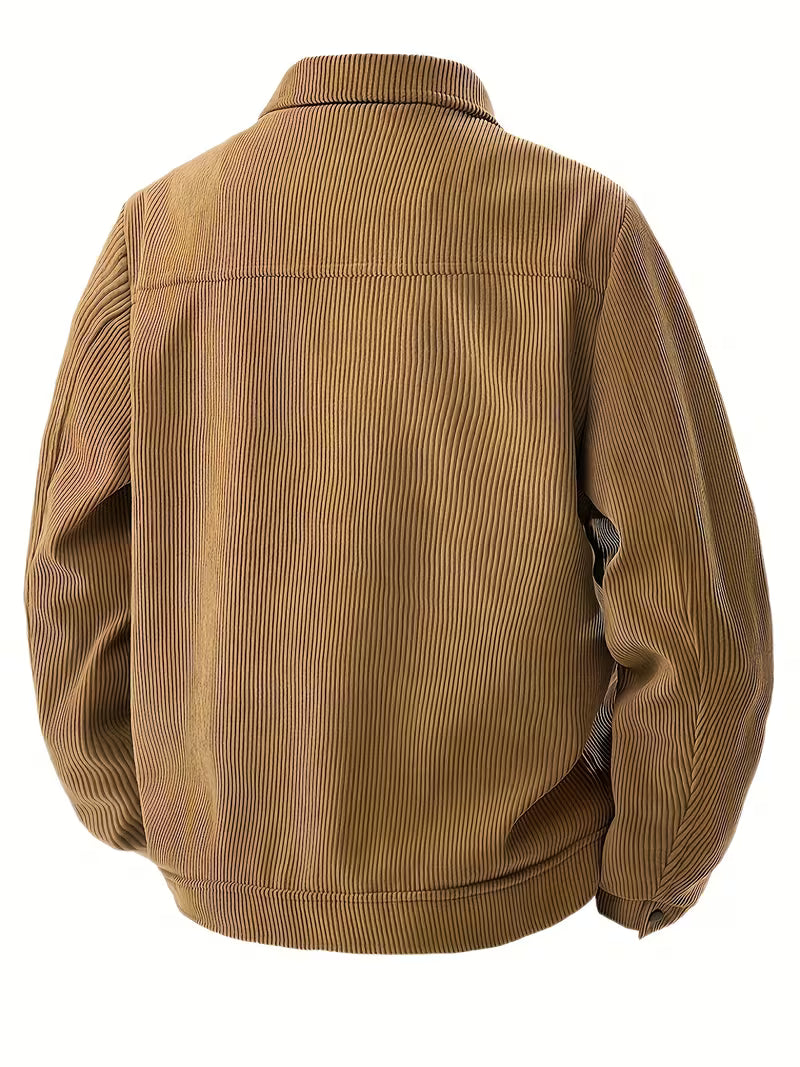 Matthaus Cord Jacket with Collar and Patch Pockets, view 5 - Elena Harper