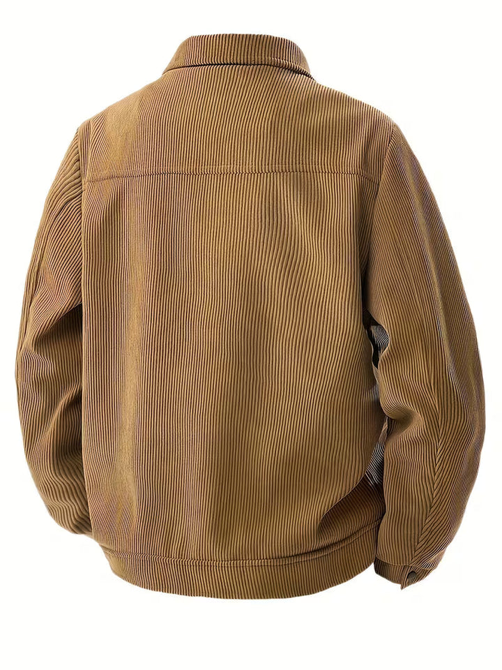 Matthaus Cord Jacket with Collar and Patch Pockets, view 5 - Elena Harper