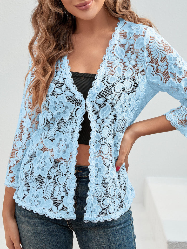 Marlena | Floral Lace Open-Front Cardigan