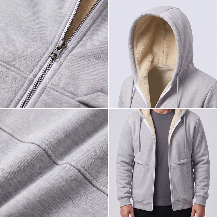 Marco | Warm and Cozy Teddy Fleece Jacket with Hood