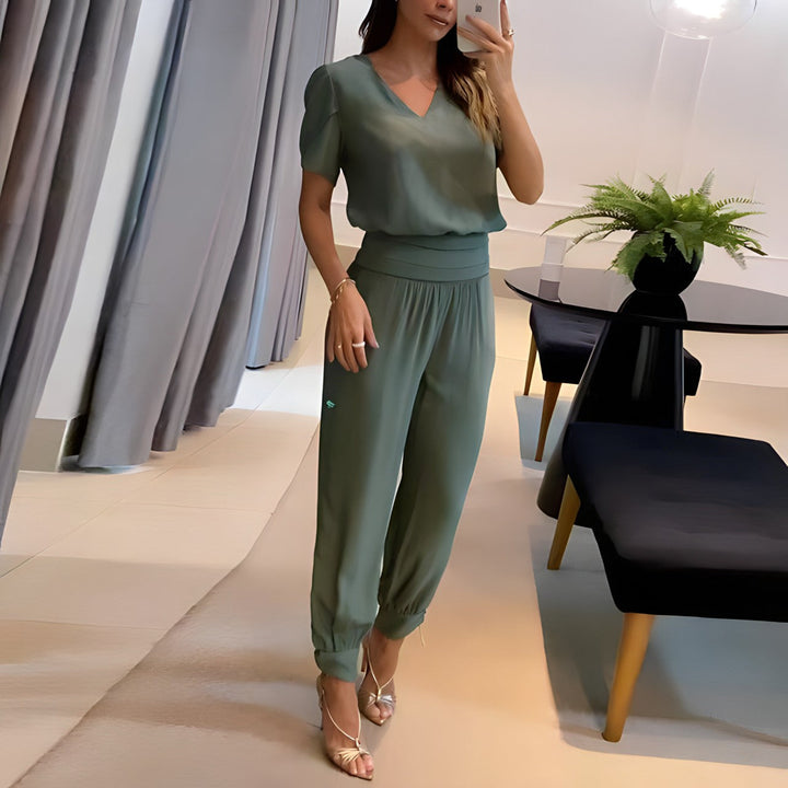 Mia | Elegant and Comfortable Blouse and Pants Two-Piece Set