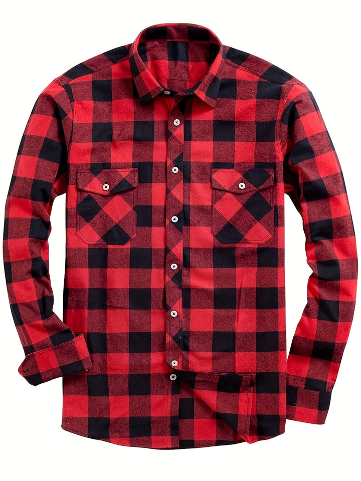 ELENA HARPER™  |  CHECKED SHIRT WITH BUTTONS FOR MEN