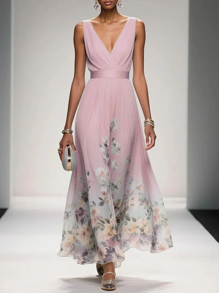 Women's Elegant Floral Maxi Dress for Summer Days
