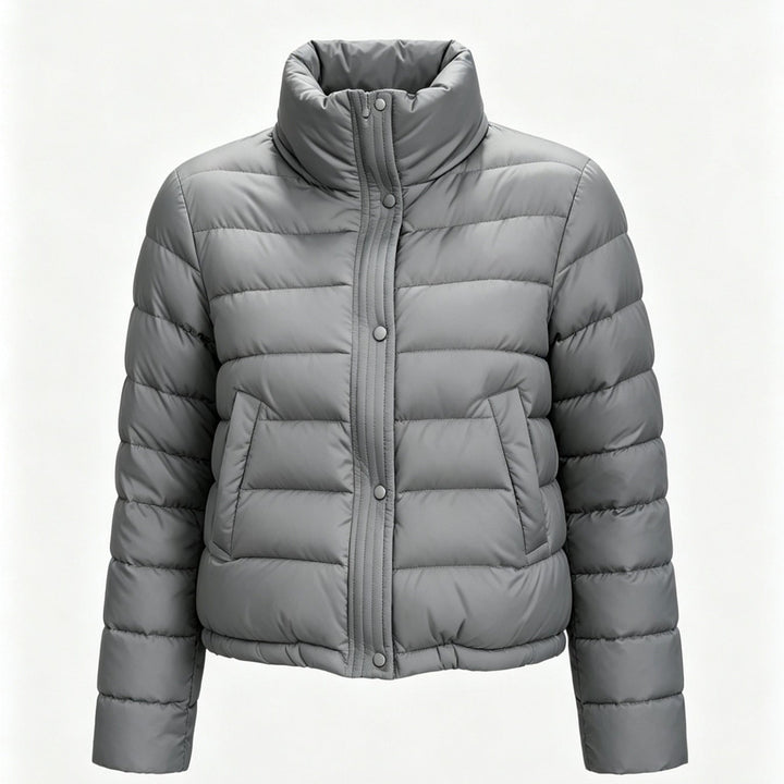 Quilted Women's Coat in Korean Style Warm and Lightweight, view 4 - Elena Harper