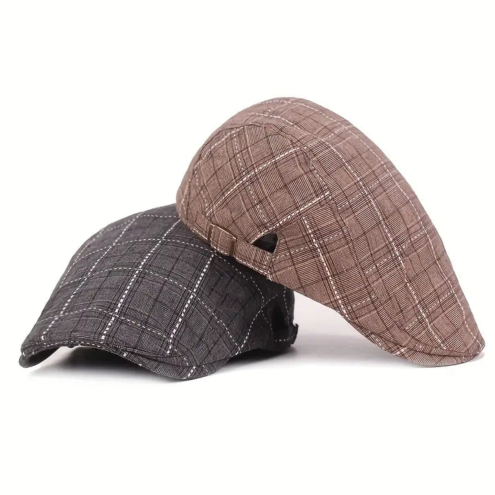 Checklyn Stylish Hat with Check Pattern, view 6 - Elena Harper