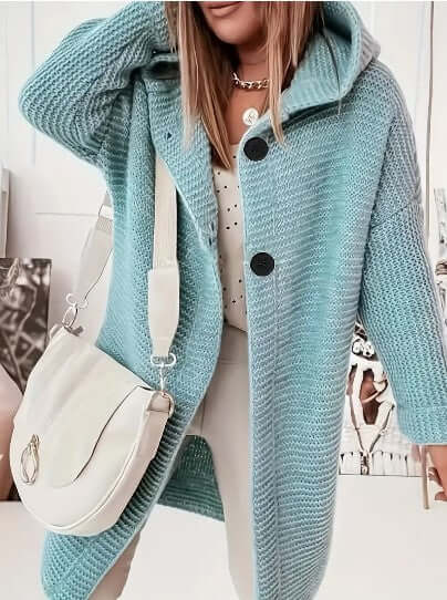 Women's Loose Hooded Cardigan - Elena Harper