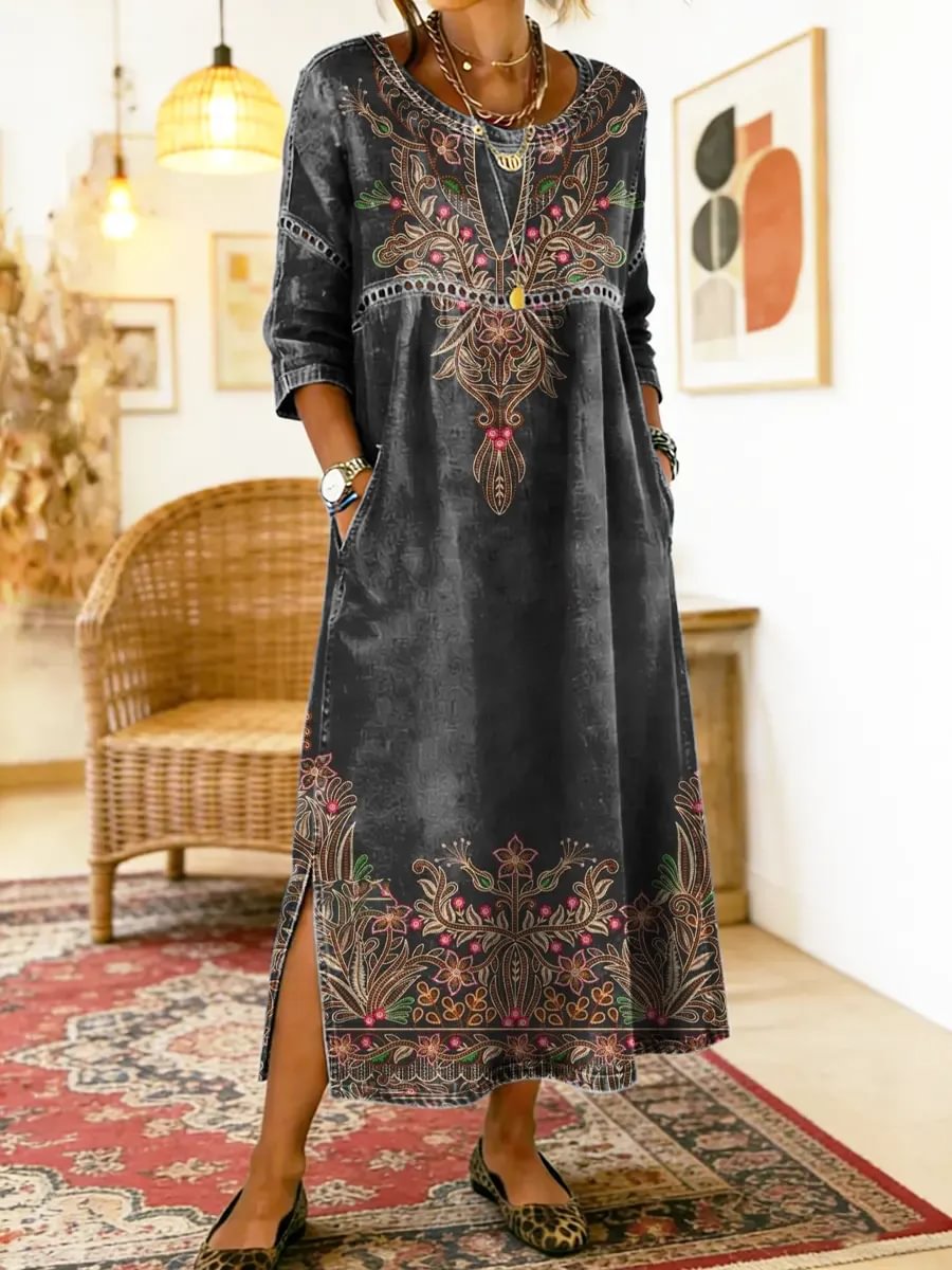 Antonia Printed Dress - Elena Harper