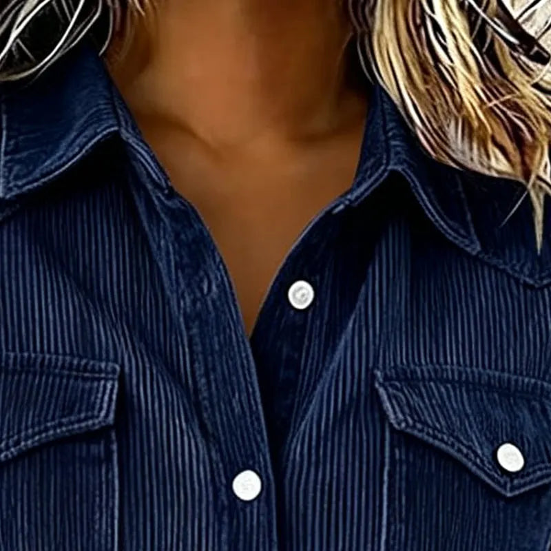 Women's Corduroy Shirt with Pockets