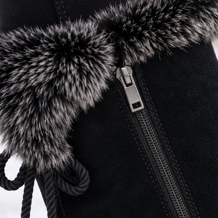 Calvera Fleece-Lined Side-Zip Calf Boots - Elena Harper