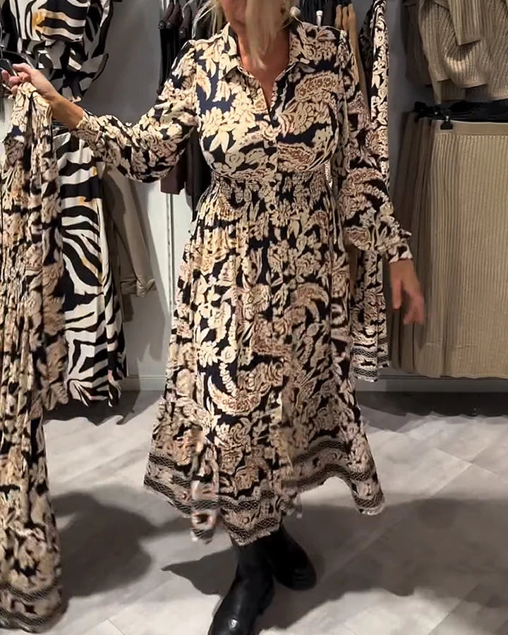 Merle Fashionable Patterned Dress - Elena Harper