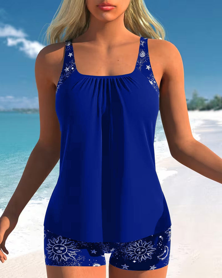 Tankini Soltryck Boyshorts, view 4 - Elena Harper
