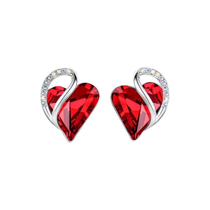 Endless ruby earrings in white gold, view 2 - Elena Harper