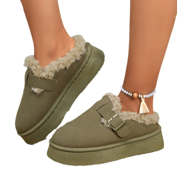 Winter Clogs for Women with Buckle and Fleece Lining - Sabine