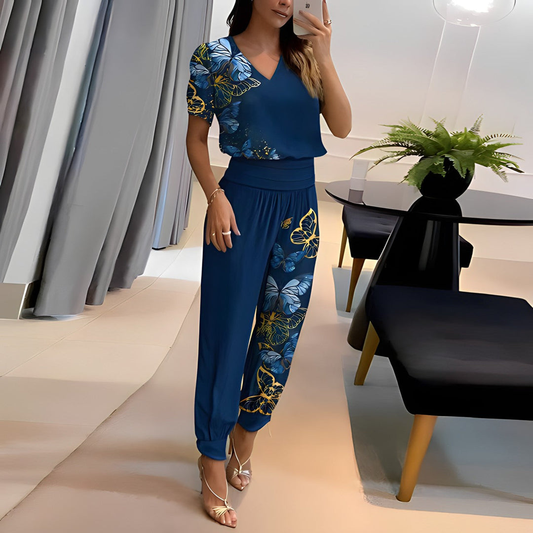 Mia | Elegant and Comfortable Blouse and Pants Two-Piece Set