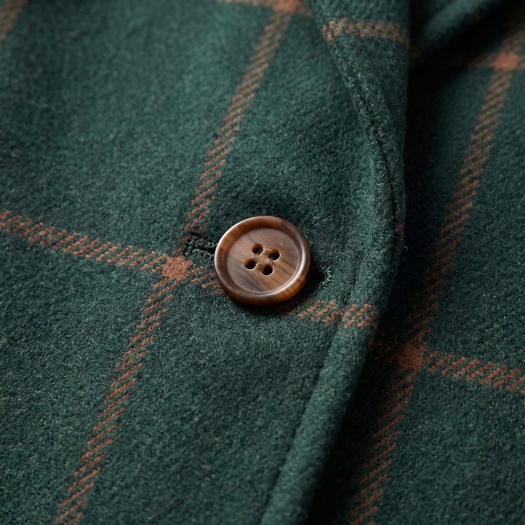 Isabella | Elegant Checked Trench Coat with Classic Lapel