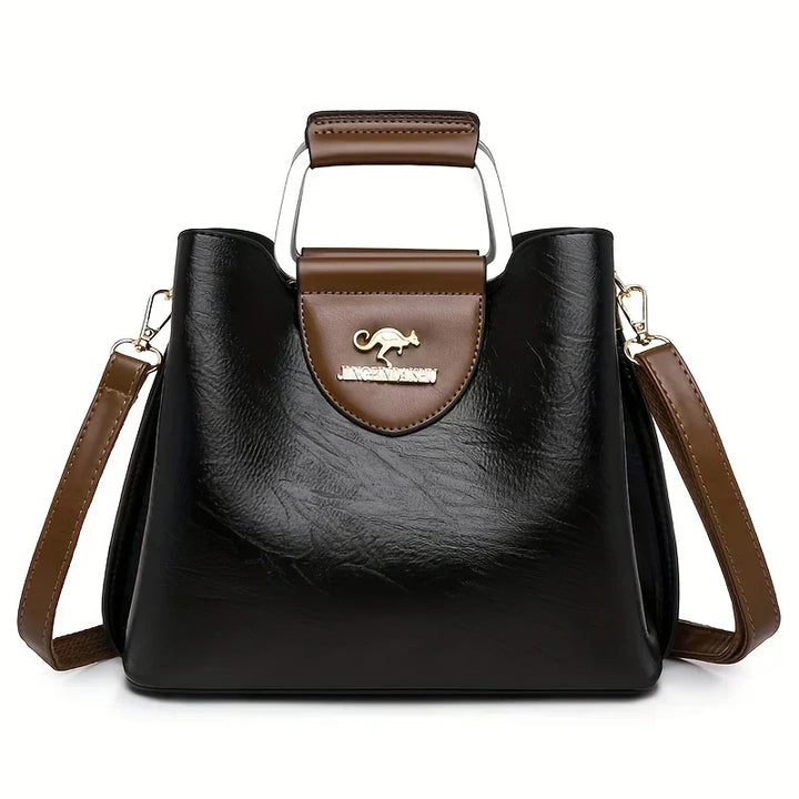 Isabella Elegant Cube-Shaped Leather Bag, view 8 - Elena Harper
