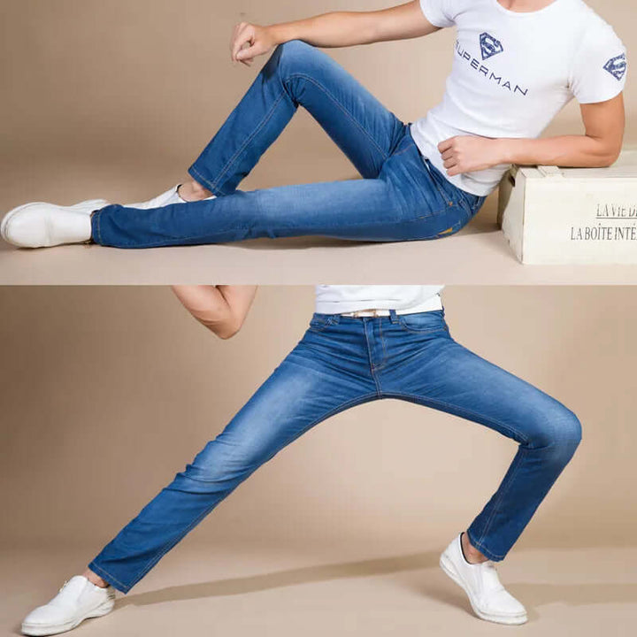 Men's Straight Leg Jeans - Durable Denim