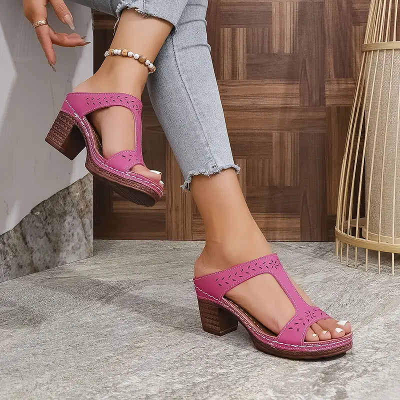 Aeja Orthopedic Sandals with Block Heel, view 8 - Elena Harper