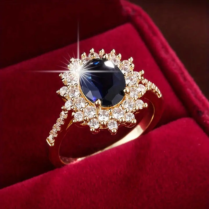 Verena Saphirae Ring White Gold, view 2 - Elena Harper