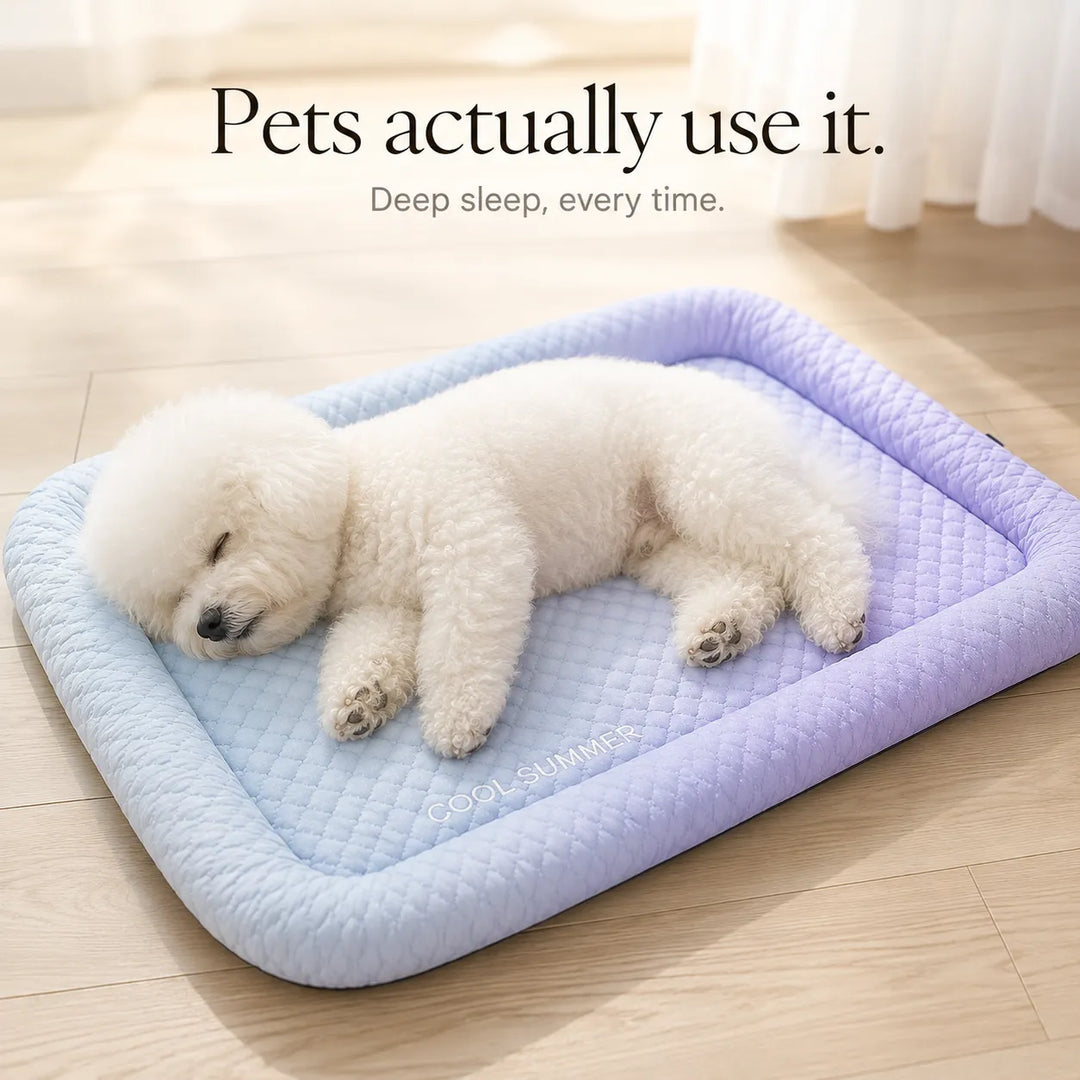 Coolaby Ice Silk-look Pet Cooling Mat for Dogs and Cats, Padded Non-Slip Summer Bed - Elena Harper