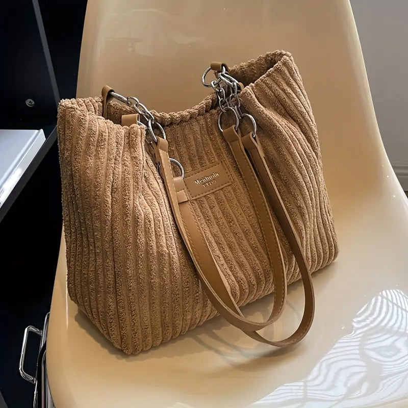 Onyx - Large Capacity Corduroy Tote Bag
