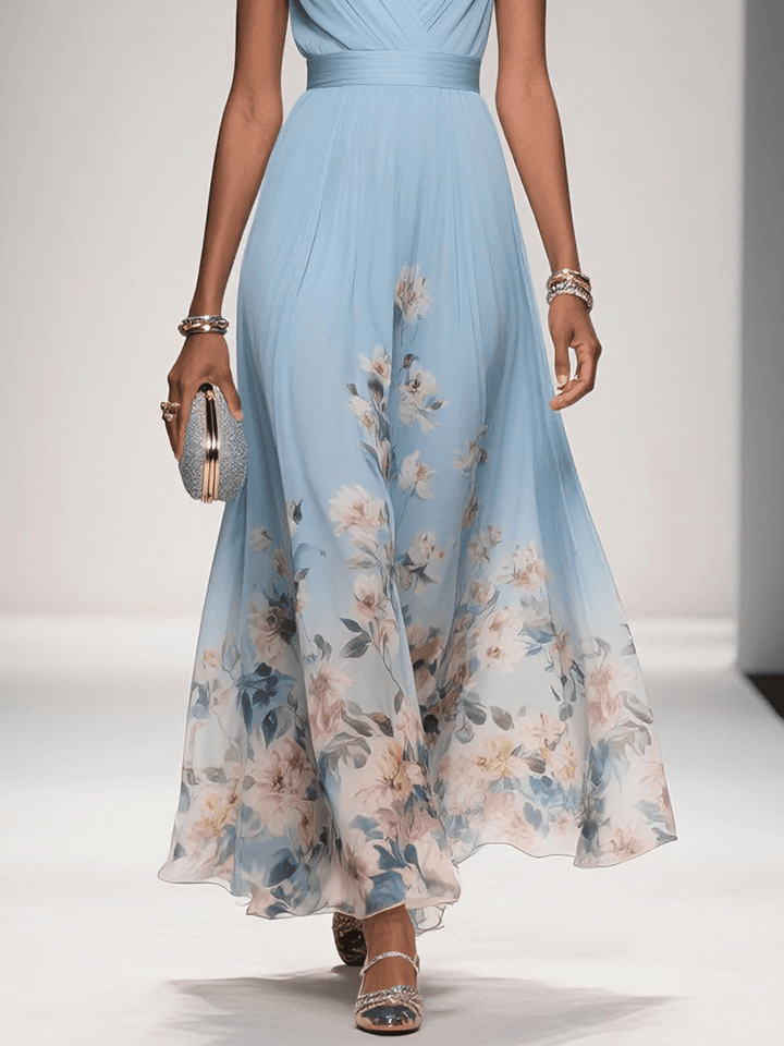 Women's Elegant Floral Maxi Dress for Summer Days