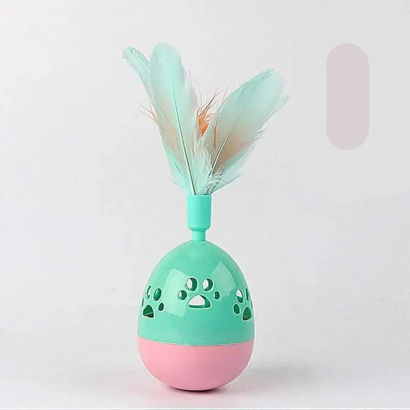 Interactive Cat Feather Ball Toy for Playtime
