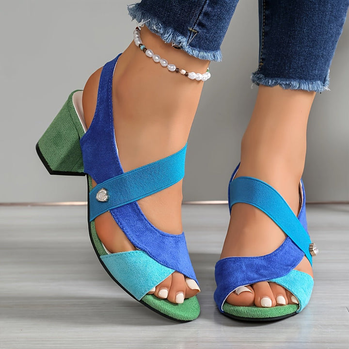 Isabelle | Comfortable and Stylish Cross-Strap Shoes with Block Heel