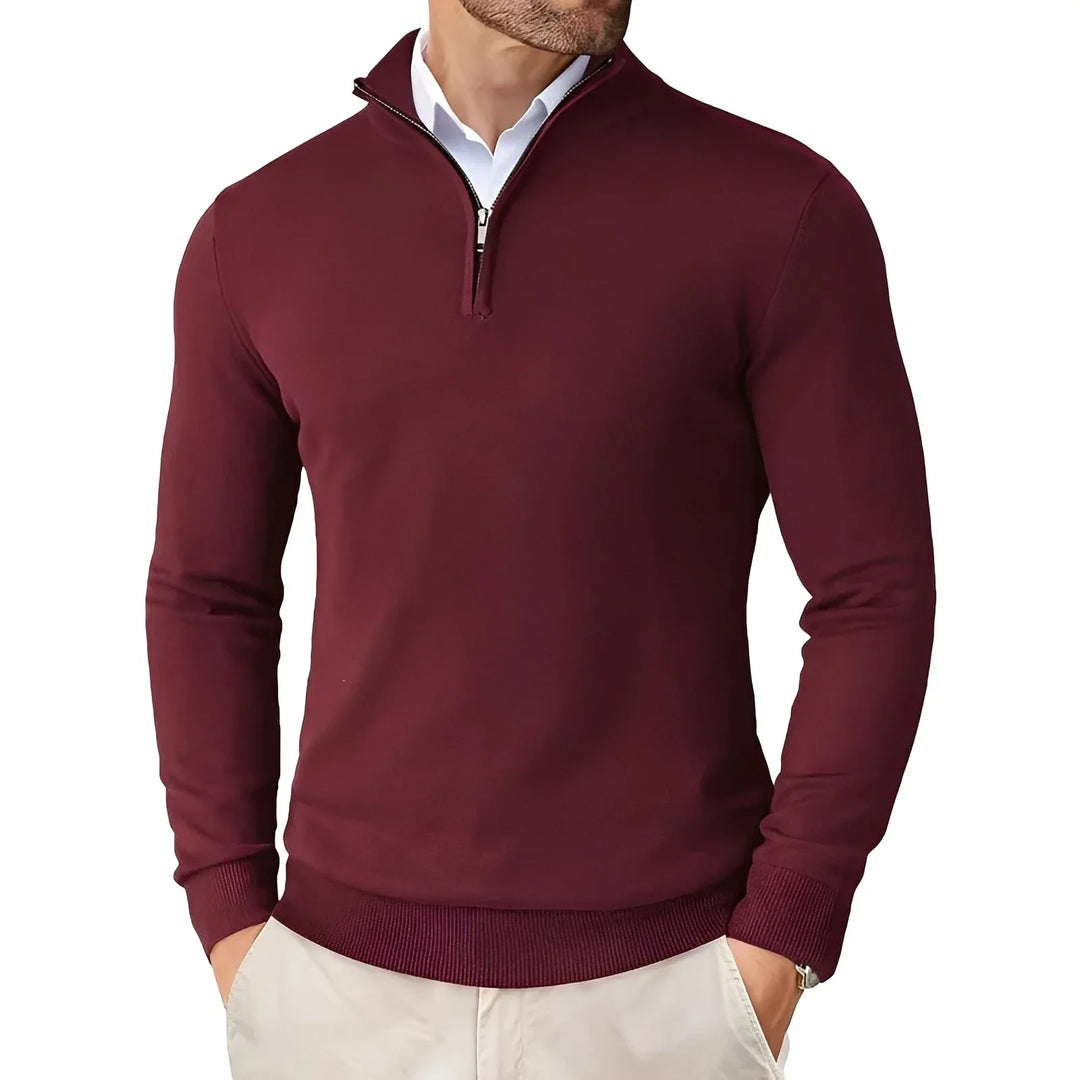 Edlkron Men's Knit Sweater with Zipper, view 2 - Elena Harper