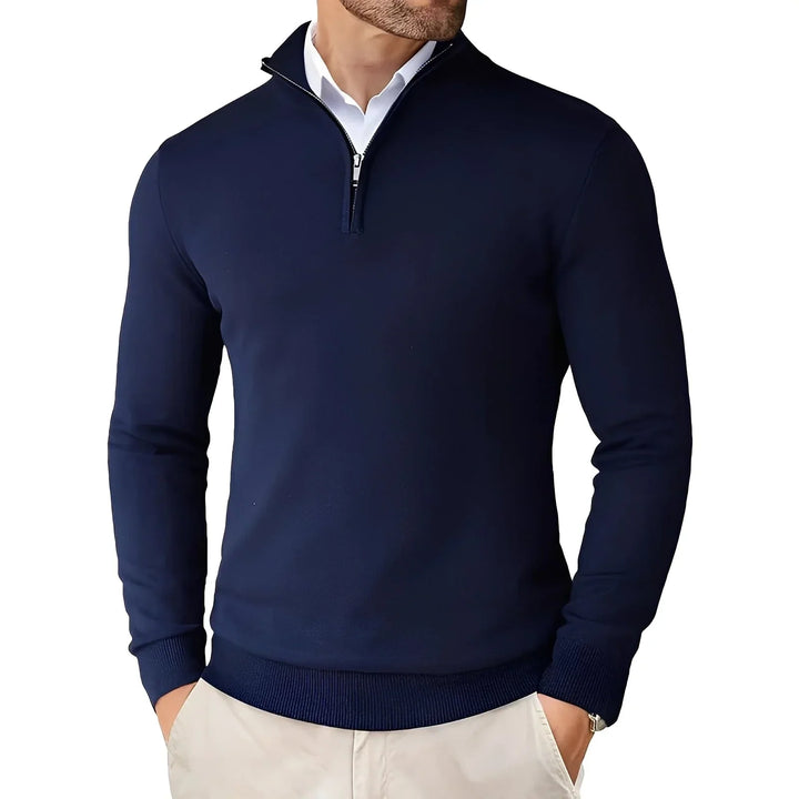 Edlkron Men's Knit Sweater with Zipper, view 3 - Elena Harper
