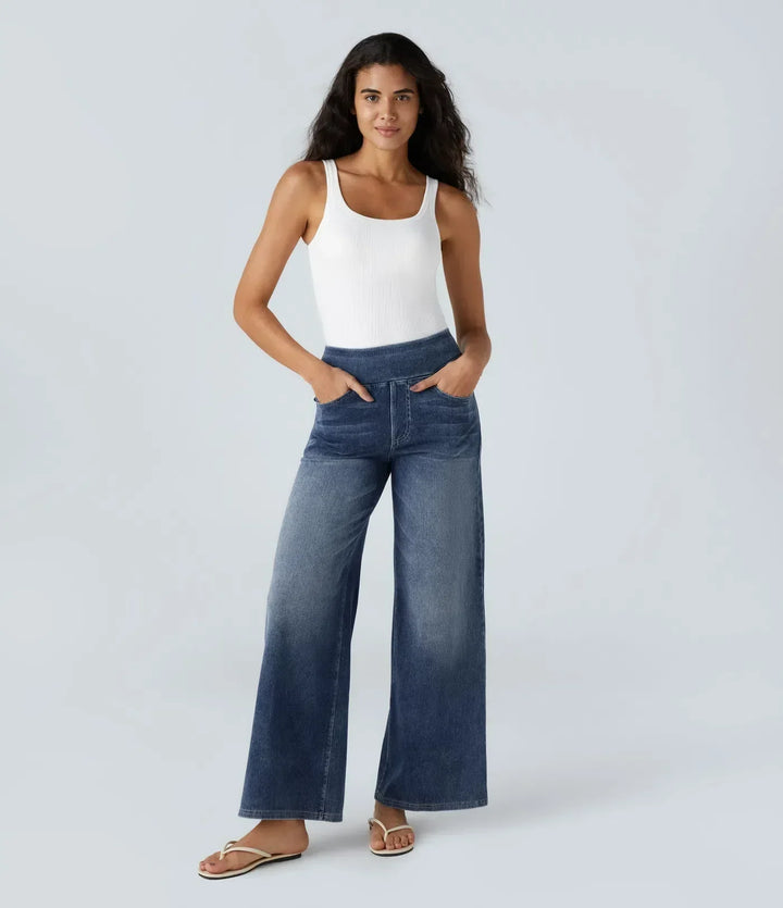 Evelyn Comfortable High-Waist Pants, view 6 - Elena Harper