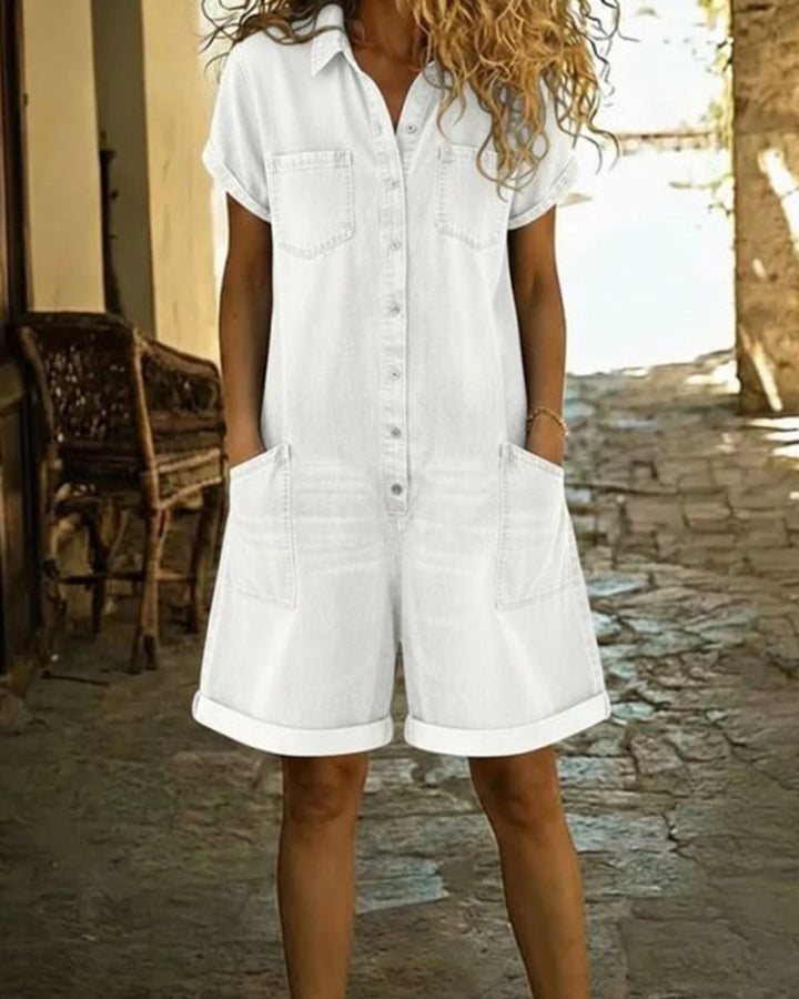 Briar Short Sleeve Playsuit Dress - Elena Harper