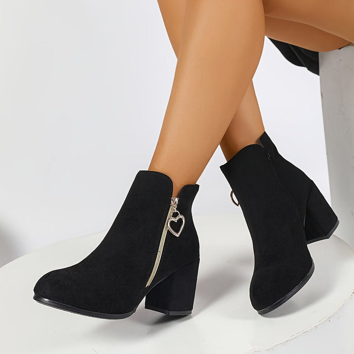 Christin | Classic and Versatile Block Heel Ankle Boots