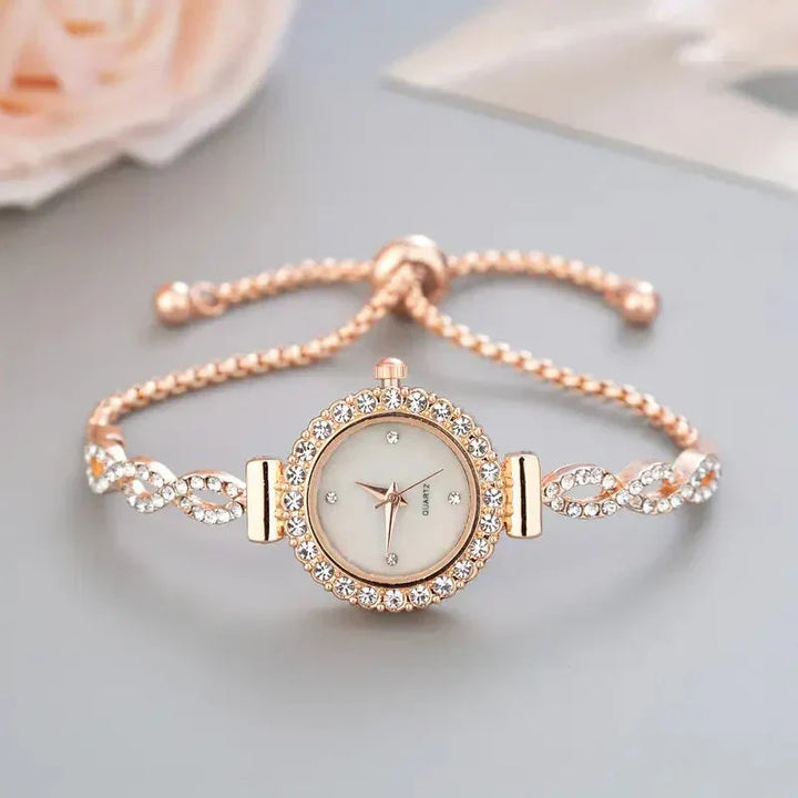 Elegant Ladies' Bracelet Watch – Crystal Accents and Timeless Luxury