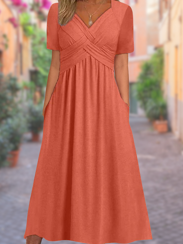 Elegant V-Neck Summer Dress