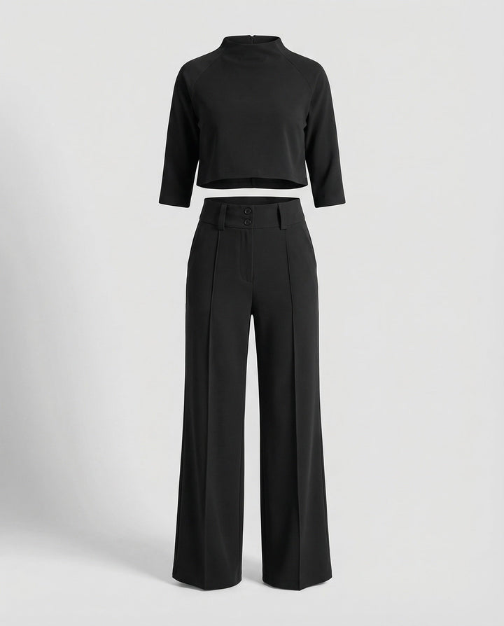 Women's Elegant Tailored Pants Set - Chic & Comfortable Outfit