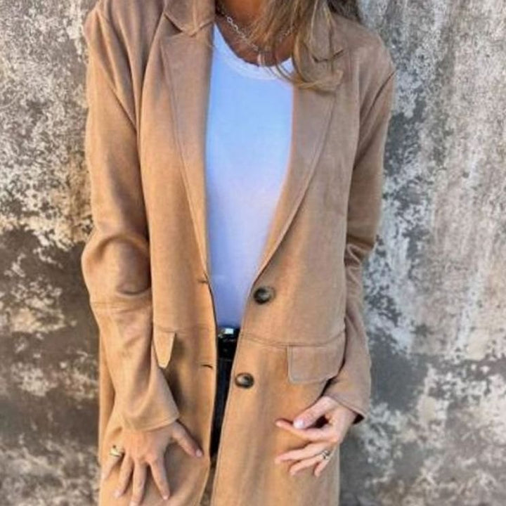 Amelie | Elegant Women's Coat with Long Lapel Collar Transitional Jacket